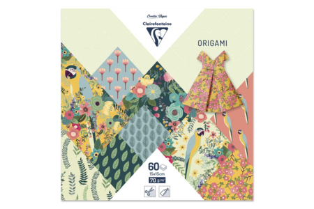 Papiers Origami Perroquet - 60 feuilles - Papiers Origami – 10doigts.fr