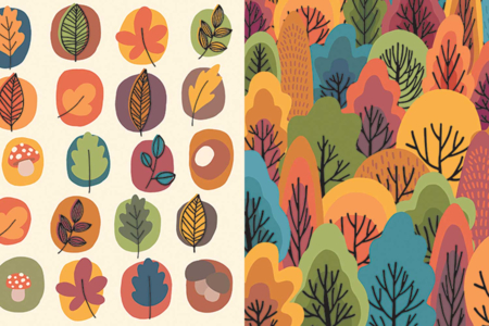 papier promenade en forêt - Papiers scrapbooking – 10doigts.fr