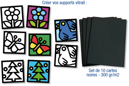 Cartes épaisses noires - 10 feuilles - Papiers Cartonnés – 10doigts.fr