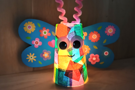 papillon lumineux activité DIY printemps enfants - Tête à Modeler