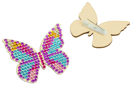 Kit 6 broches papillons diamants - Kits bijoux – 10doigts.fr