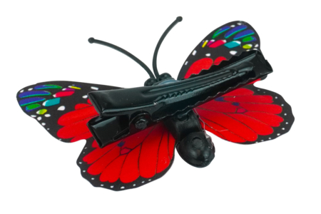 Papillons 3D sur pinces - 6 pièces - Décorations à coller – 10doigts.fr