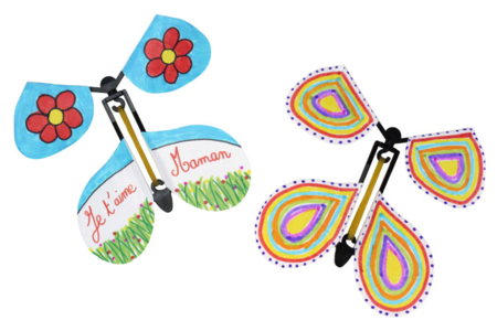 Papillons volants à décorer - 10 pièces - Objets décoratifs en carton – 10doigts.fr