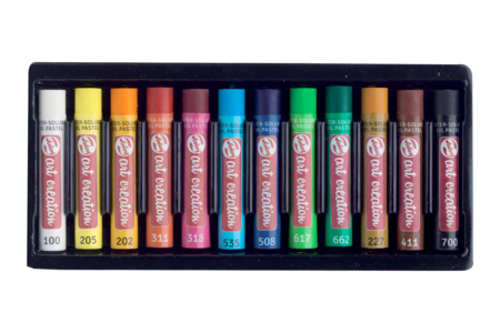 Pastels à l'huile, soluble à l'eau  12 pcs - Pastels et Fusains – 10doigts.fr