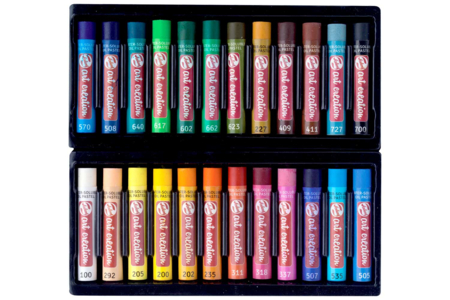 Pastels à l'huile, soluble à l'eau 24 pcs - Pastels et Fusains – 10doigts.fr