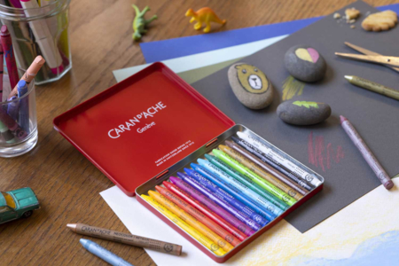 Pastels gras Néocolor I boite métal - Pastels Beaux Arts – 10doigts.fr