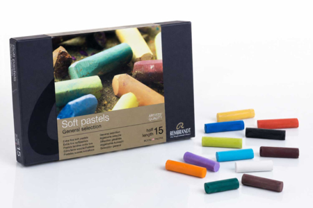 Pastels tendres Rembrandt  - 15 demi-pastels - Pastels Beaux Arts – 10doigts.fr