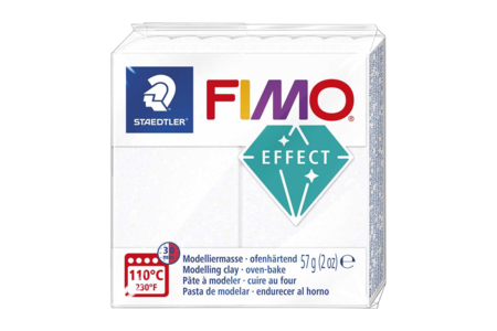 Fimo Effect Pailleté - Blanc (052) - Pâtes Fimo Effect – 10doigts.fr