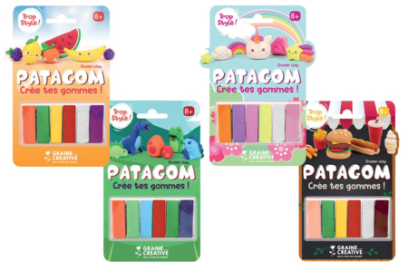 Pâtes à modeler PATAGOM - 6 couleurs - Patagom – 10doigts.fr