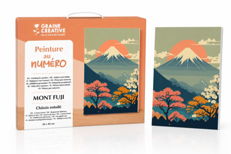 Peinture au numero 30 x 40 cm - Mont Fuji - Peinture aux numéros : découvrez l'art du tableau numéroté pour tous – 10doigts.fr