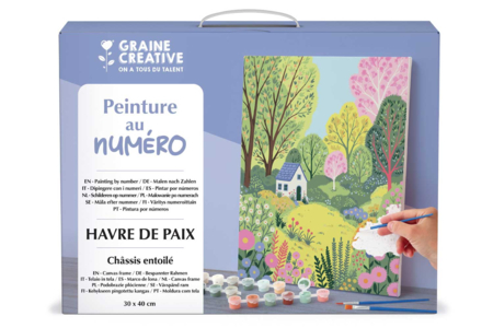 Peinture au numero - Havre de paix 30 x 40 cm - Peinture aux numéros : découvrez l'art du tableau numéroté pour tous – 10doigts.fr