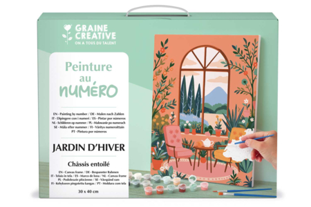 Peinture au numero - Jardin d'hiver  30 x 40 cm - Peinture aux numéros : découvrez l'art du tableau numéroté pour tous – 10doigts.fr
