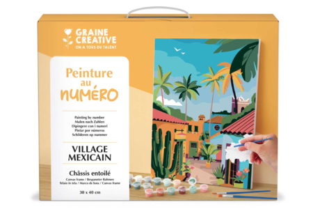 Peinture au numero - Village mexicain - Peinture aux numéros : découvrez l'art du tableau numéroté pour tous – 10doigts.fr