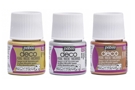 peinture acrylique métal pébéo 45 ml - Peinture acrylique mate – 10doigts.fr
