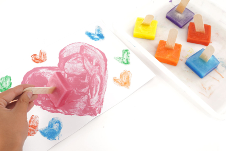 peinture glacons diy - Activités manuelles Été – 10doigts.fr