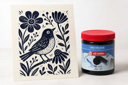 peinture linogravure noire - Peinture linogravure – 10doigts.fr