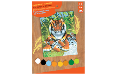 Tableau peinture au Numéro - Tigre - Peinture par numéros – 10doigts.fr