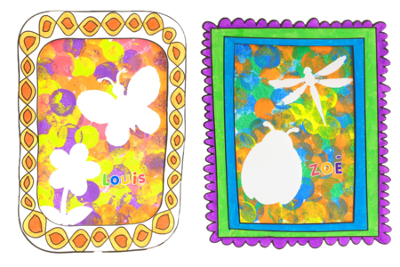 peinture silhouette printemps - Activités manuelles Printemps – 10doigts.fr