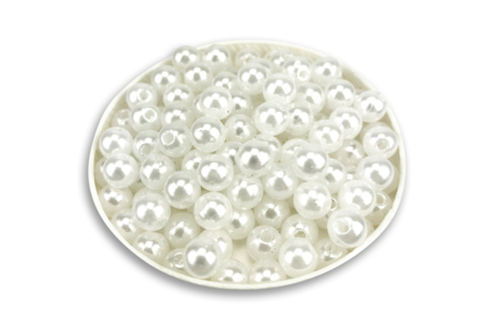 Perles blanches nacrées - Qualité économique - Perles Nacrées – 10doigts.fr