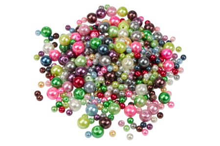 Perles rondes nacrées - 500 perles - Perles nacrées – 10doigts.fr