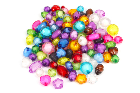 Perles à facettes - 100 perles - Perles acrylique – 10doigts.fr