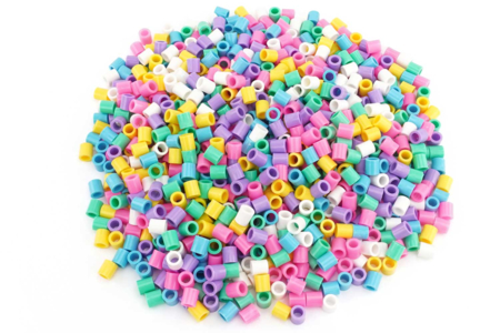 Perles à repasser XL couleurs pastel - 1000 perles - Perles à repasser 1 cm – 10doigts.fr