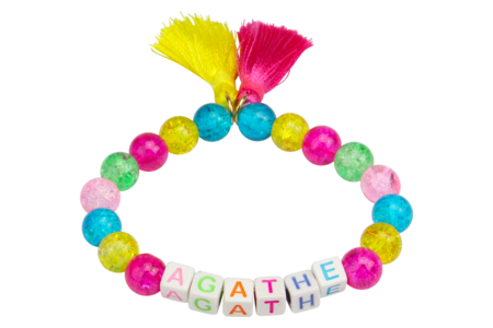 Perles cubiques alphabet multicolore - 280 perles - Bijoux messages – 10doigts.fr
