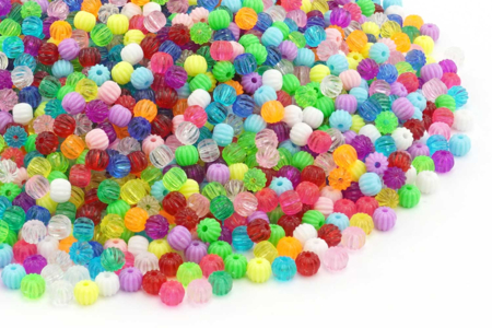 Perles "citrouilles" - 2000 perles - Perles Plastique – 10doigts.fr