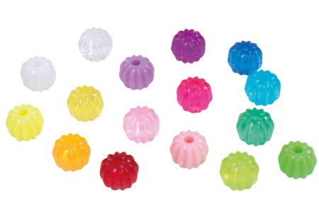 Perles "citrouilles" - 2000 perles - Perles Plastique – 10doigts.fr