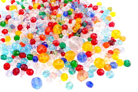 Perles de verre à facettes - Environ 800 perles - Perles Verre – 10doigts.fr