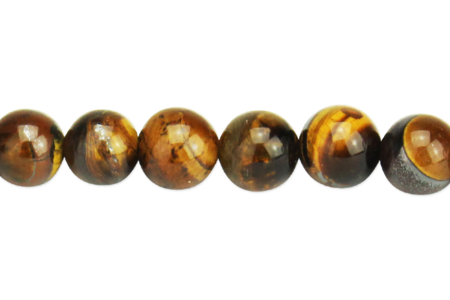 Perles Œil de Tigre - 48 perles - Pierres Naturelles – 10doigts.fr