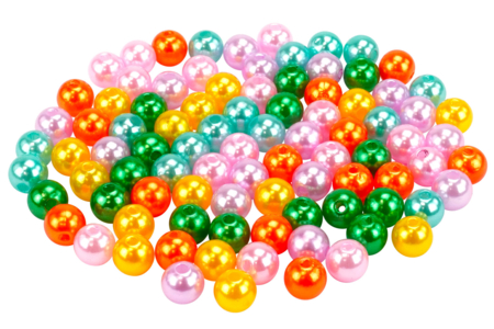 Perles nacrées brillantes - environ 90 perles - Perles Nacrées – 10doigts.fr