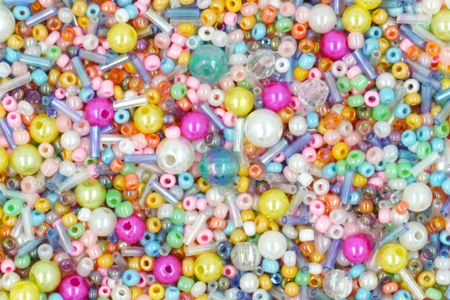 Rocailles en camaïeu pastel - 7000 perles - Perles Rocaille – 10doigts.fr