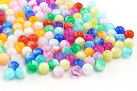 perles rondes marbrées - Perles Couleurs Opaques – 10doigts.fr