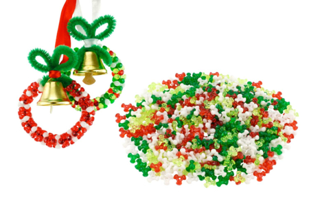 Perles tripod de Noël - 500 pièces  - Petites décorations de Noël – 10doigts.fr