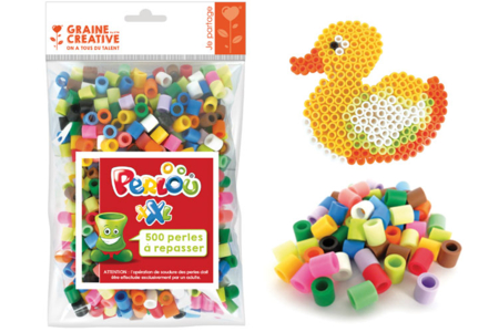 Perles à repasser Taille XXL  - 500 perles - Perles Tons Vifs – 10doigts.fr
