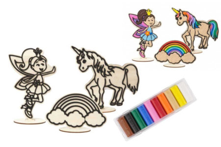 personnages en bois féérie - Livres et Kits de modelage – 10doigts.fr