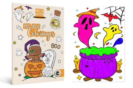 petit Carnet de coloriages Halloween - Supports d'Halloween à décorer – 10doigts.fr