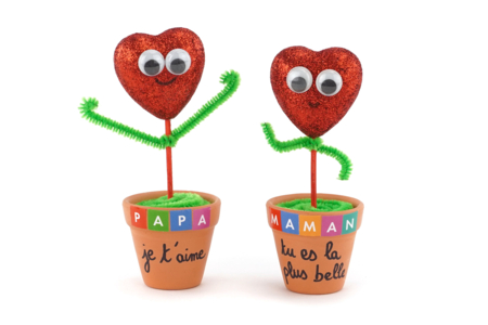 petit coeur dans un pot - Décorations coeurs – 10doigts.fr