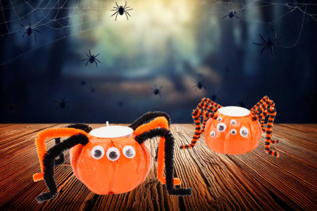 Photophores citrouilles d'Halloween - Activités manuelles Halloween – 10doigts.fr