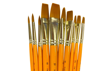 pinceaux acrylique - Pinceaux poils synthétiques – 10doigts.fr