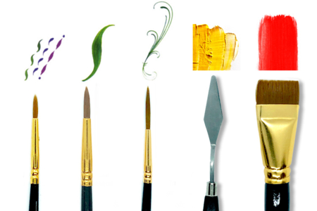Kit Pinceaux et spatules - 10 outils - Pinceaux – 10doigts.fr
