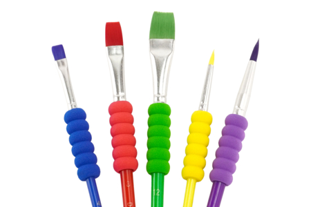 pinceaux manche ergonomique - Pinceaux poils synthétiques – 10doigts.fr