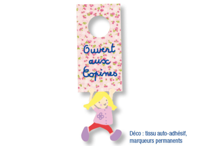 Plaque pour poignée de porte, garçon ou fille - Tutos Objets décorés – 10doigts.fr