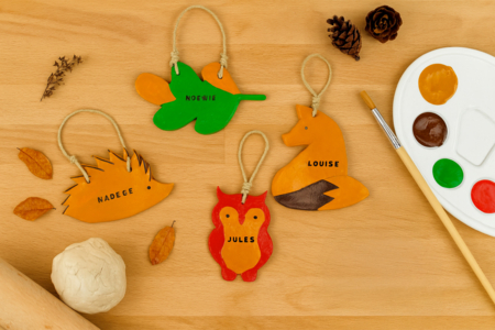 plaque de porte automne - Activités manuelles modelage – 10doigts.fr