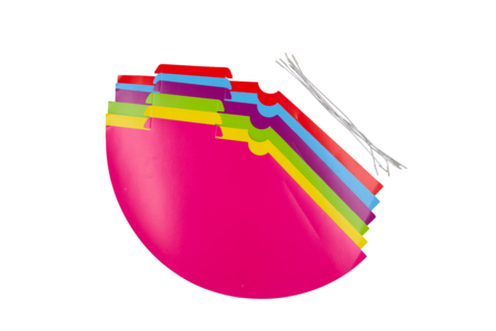 Cônes en carte forte - 6 couleurs assorties - Mardi gras, carnaval – 10doigts.fr