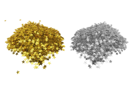 Sequins étoiles or et argent - 16000 pcs - Sequins – 10doigts.fr