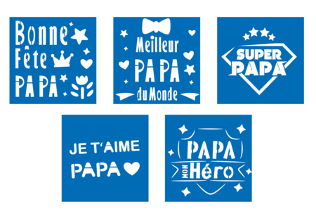 pochoirs papa en plastique - Pochoirs – 10doigts.fr