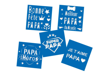 pochoirs papa - Pochoirs pour s'initier au dessin et à la peinture – 10doigts.fr