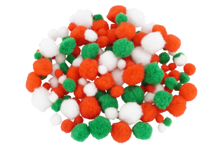 pompons couelurs de Noël - Pompons – 10doigts.fr